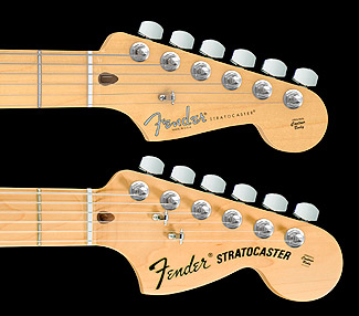 Fender Stratocaster Pre CBS and CBS-era headstocks