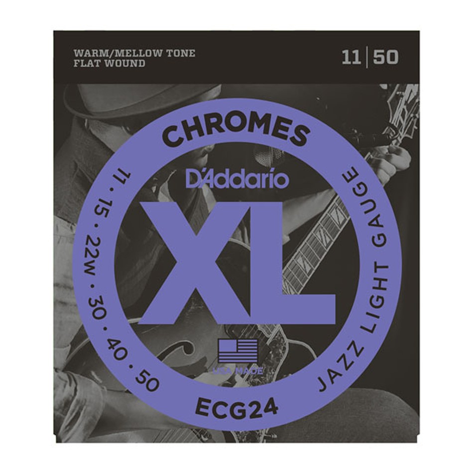 D'Addario XL Chromes electric guitar flat wound strings