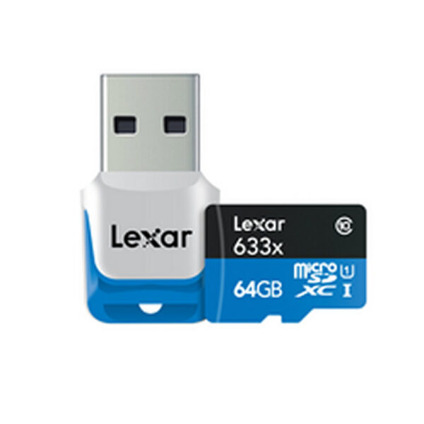 Lexar 64GB microSDXC UHS-I Card w/ USB 3.0 Reader