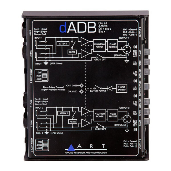ART dADB Dual Active Direct Box (2-Channel DI)