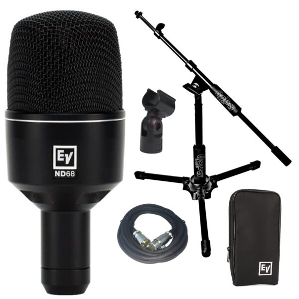 EV ND68 Kick Mic Bundle w/ 20' XLR & Goby Boom Stand